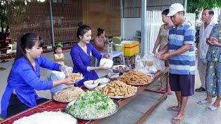 Ngày Mùng 1 Làm 100 Phần Bún Chả Giò Chay Trà Đường Tặng Bà Con từ Tấm Lòng Dì Ngọc Trinh  HQ #1347