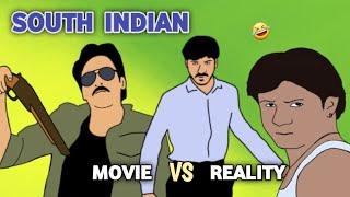 SOUTH INDIAN Movie vs Reality  2D animation  funny video  movie spoof #funnyvideo