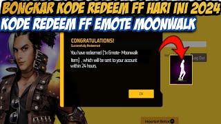 BONGKAR KODE REDEEM FF 13 AGUSTUS 2024 BONGKAR KODE REDEEM FF EMOTE MOONWALK TERBARU HARI INI 2024