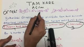 AYT MATEMATİK 1.DERS ÇARPANLARA AYIRMA-1 KONU ANLATIMI VE SORU ÇÖZÜMÜ #tyt #ayt #ösym #youtube #yks