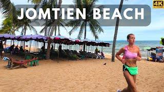 4K Walk along Jomtien Beach Pattaya Thailand 2024