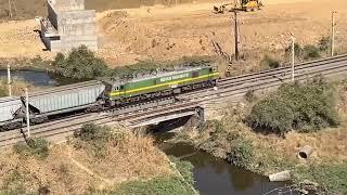AERIAL VIEWOF TRAINS HIGH SPEED ACTION AT VASAI WESTERN RAILWAYS INDIAN RAILWAYS