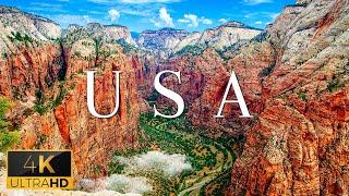 FLYING OVER THE USA 4K UHD - Calming Piano Music With Stunning Beautiful Nature Film For Reading