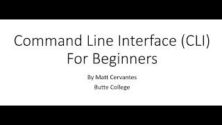 Command Line Interface CLI For Beginners