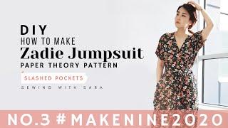 Zadie Jumpsuit Paper Theory Patterns Sewalong Tutorial - MakeNine No.3  Sewing Therapy