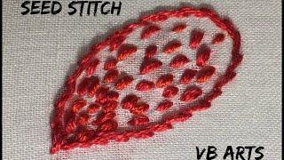 Seed stitch  Hand Embroidery stitches   Hand Embroidery for beginners  vb arts