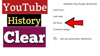 How To Delete YouTube Activity History  YouTube History Clear