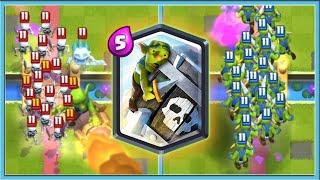  FUNNY MOMENTS WITH GOBLIN PARTY ROCKET  Clash Royale