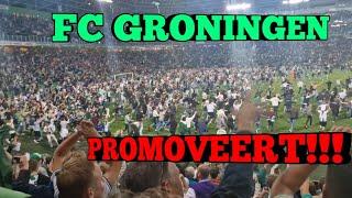 FC GRONINGEN PROMOVEERT EN PITCH INVASION