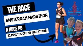 AMSTERDAM MARATHON RACE VLOG  RUNNING A HUGE PB & TAKING 42 MINUTES OFF MY MARATHON TIME