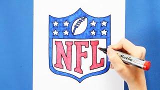 How to draw National Football League NFL Logo