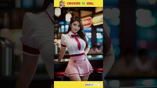 Stunning Asian Girl as a Waitress  AI Model Lookbook  YouTube Shorts #roleplay #cosplay #costume