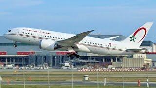 FullHD Royal Air Maroc Boeing 787-8 Dreamliner landing & takeoff at GenevaGVALSGG