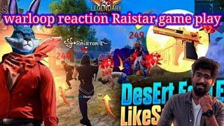 warloop reaction Raistar game play  raistar vs 6 pro players free fire