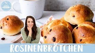 Rosinenbrötchen     fluffig und lecker  Rosinenbrötchen selber machen   Einfach Backen