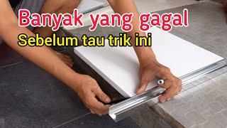 Cara CEPAT AKURAT potong handle kabinet aluminium