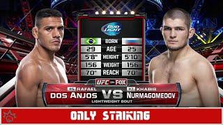 Khabib Nurmagomedov vs Rafael Dos Anjos but its only striking...  MMA GOATS