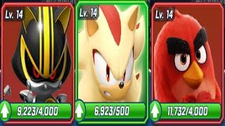 Use level 14 Runners Metal Sonic Mach 3.0 vs Super Shadow vs Red from Angry Birds Sonic Forces