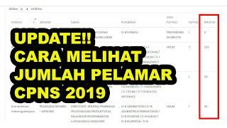 UPDATE CARA MELIHAT JUMLAH PELAMAR CPNS 2019