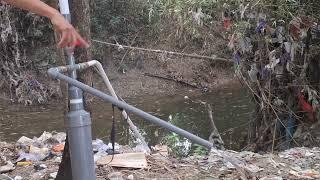 Buat pompa air yg dibuat tukang ledeng dari paralon Nyontoh di youtube orang india