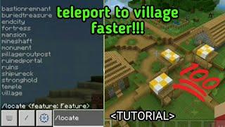 Fastest way to teleport to the nearest VILLAGE in minecraft pocket edition