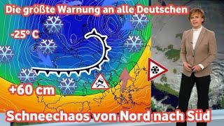 Der Schneesturm kommt Mit sibirischem Frost Und Schnee in ganz Deutschland und in den Tiefebenen