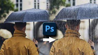 Rain Effect in Photoshop 2023  How to Make a Rain Effect in Photoshop