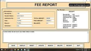 Fees Management System using Python  Python Projects for Resume