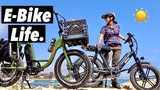 Checking out our new Moped Style E-Bike