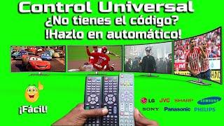 Control universal como configurar en todas  las marcas en automático  sin CÓDIGO