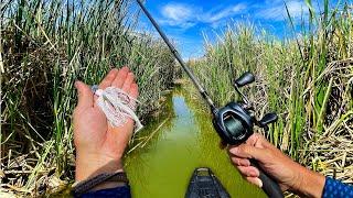 Pescando Lago Natural REPLETO de Lobinas en Kayak