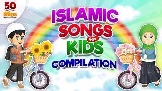 Compilation 50 Mins  Islamic Songs for Kids  Nasheed  Cartoon for Muslim Children