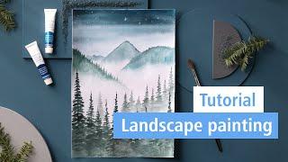 Landscape painting ▪ DIY Tutorial  STAEDTLER