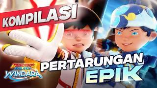 KOMPILASI PERTARUNGAN EPIK  BOBOIBOY GALAKSI WINDARA