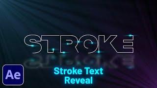 Stroke Text Reveal Animation Tutorial in After Effects  No Plugins  Light Strokes