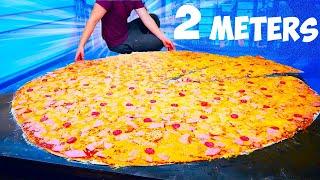 Ich habe eine riesige 2-Meter-Pizza gemacht