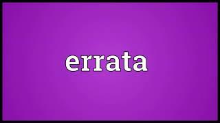 Errata Meaning