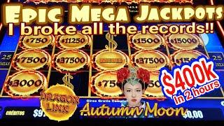 Epic Mega Jackpots  I Broke All the Records Dragon Link Slot Machine High Limit