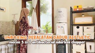 UNBOXING PERALATAN DAPUR AESTHETIC  mecoo 5 in 1 antibacterial odorless chopper