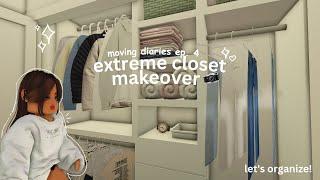  extreme closet makeover  moving diaries ep. 4  bloxburg roleplay 