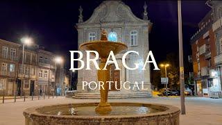 Discover the Night Beauties of Braga City  Portugal Walking Tour 4K 2023