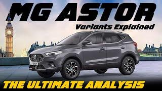 MG Astor Petrol Variants Explained  Sprint Shine Select Sharp Pro Savvy Pro