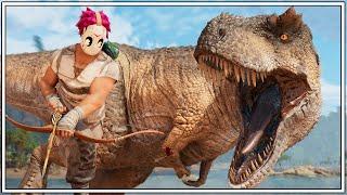 We Run Into Our First Paleo Rex In The Wild  ARK The Center Episode 4