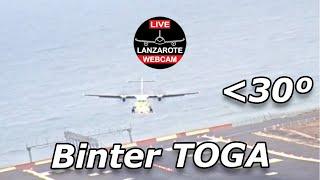 Binter TOUCH & GO AROUND Is a candidate for the worst landing at Lanzarote Airport 