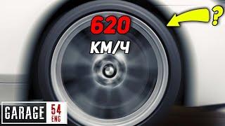 What happens to a tire at 620 kmh 385 MPH?