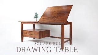 SQUARERULE FURNITURE - Making a Walnut Drawing Table