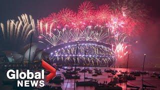 New Years 2021 Sydney Australia puts on stunning fireworks display