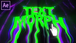 Text Morph Tutorial In After Effects 1 CLICK 