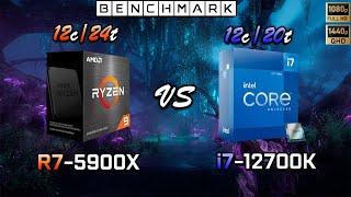 Ryzen 5900X vs Intel i7 12700K Benchmark  Test in 8 Games