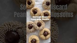 Sourdough Discard Peanut Butter Blossoms #sourdoughdiscard #holidaybaking #christmascookies #cookies